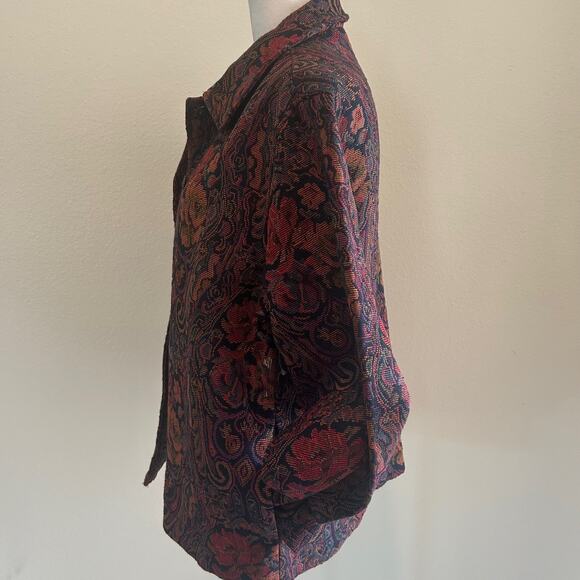 NWOT White Stag Jacket Tapestry Red Multi Floral SZL - Picture 3 of 11